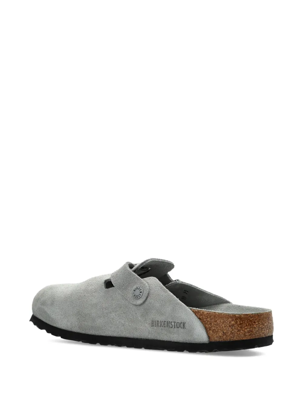 Birkenstock Boston suède muiltjes Grijs