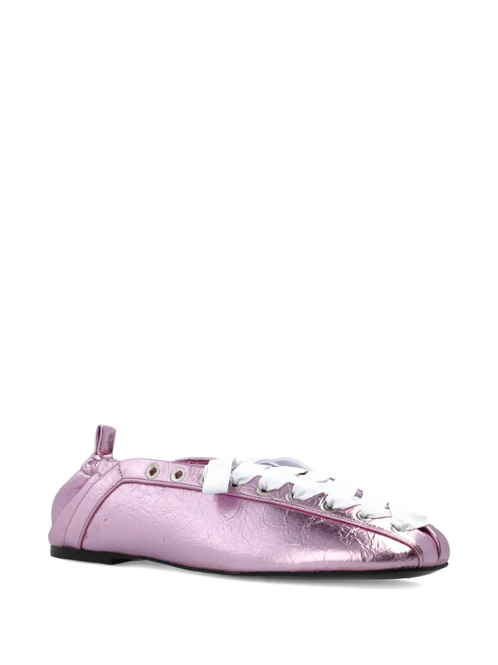 GANNI lace-up ballerinas - Roze