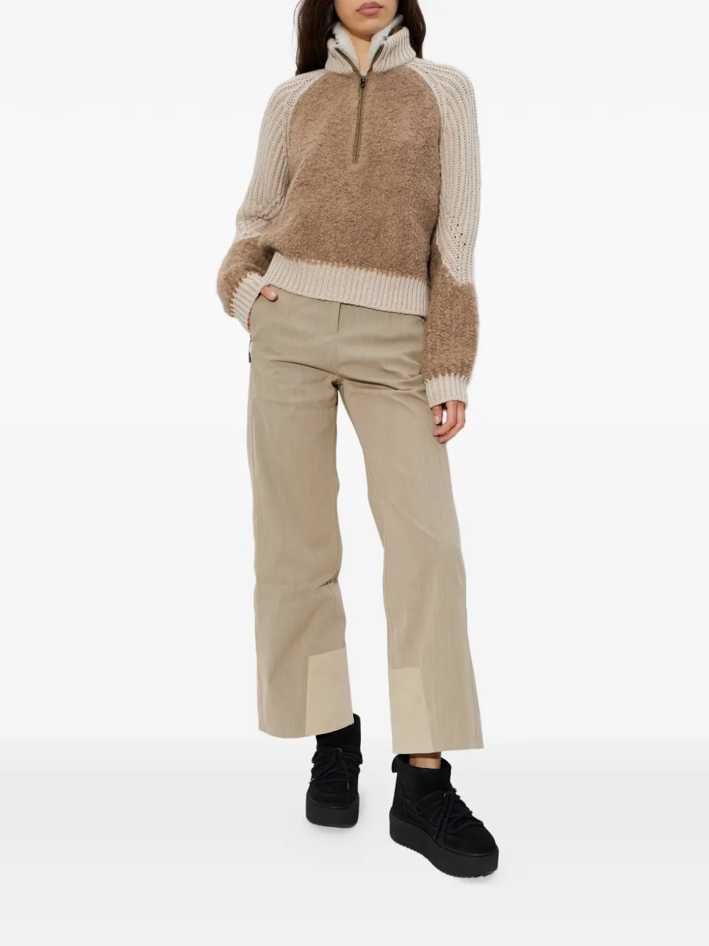  Sease Zipped Sweater - Brown 