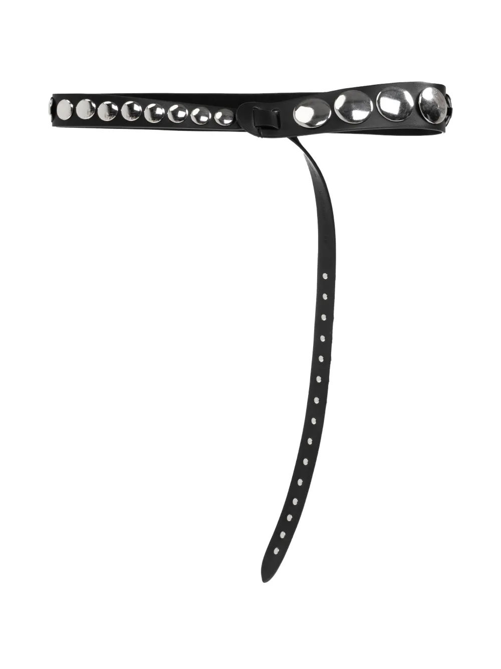  Iro Studded Leather Belt - Black 