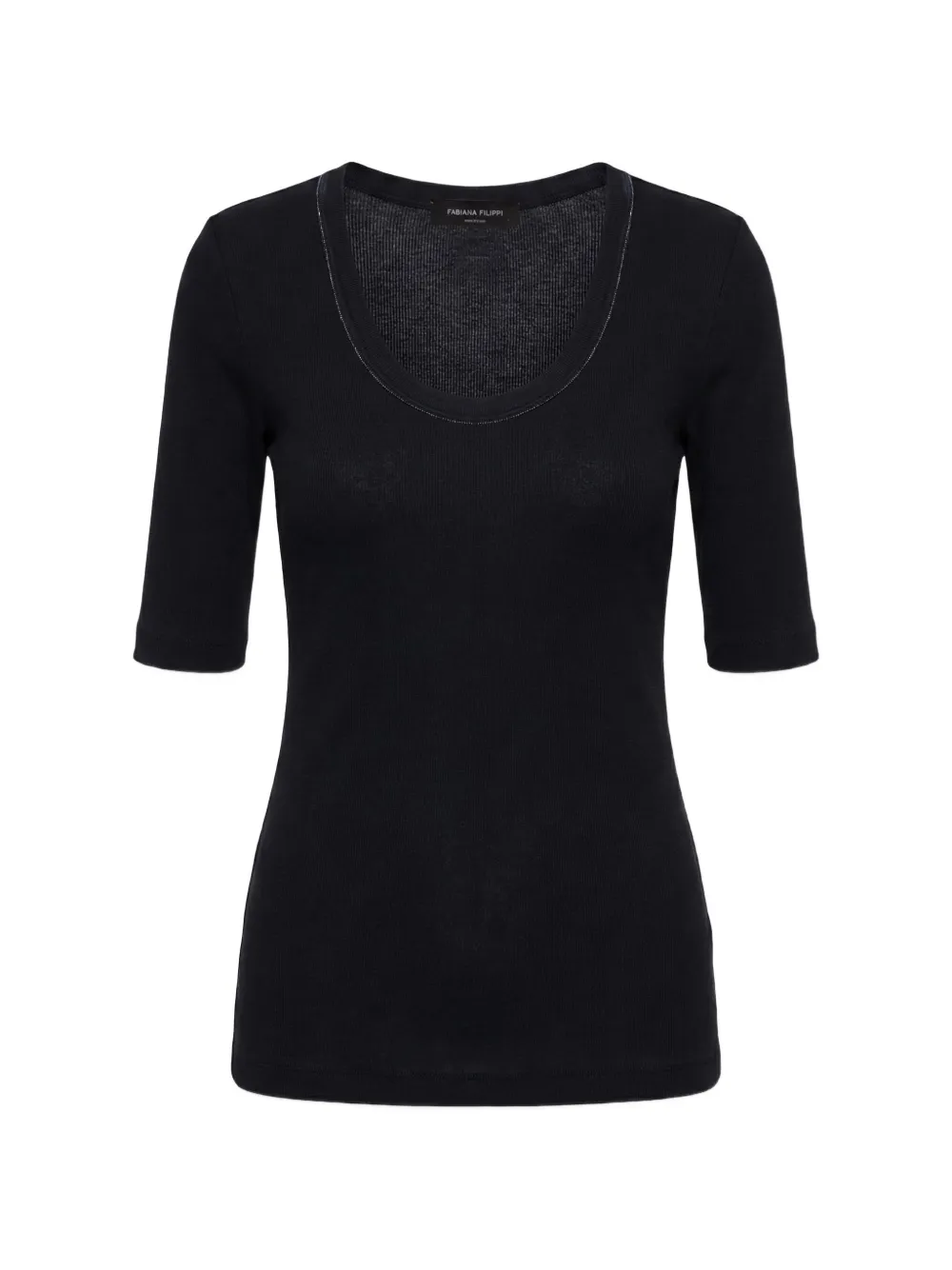 Fabiana Filippi ribbed top - Nero