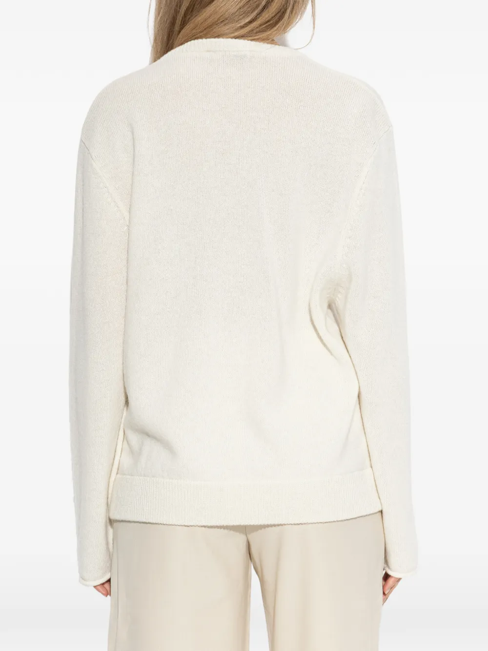 IRO Gebreide trui met V-hals Beige