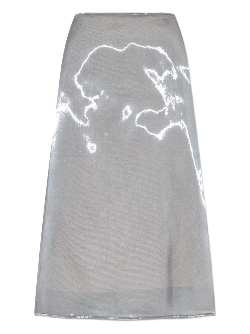 Fabiana Filippi metallic-effect skirt - Grigio