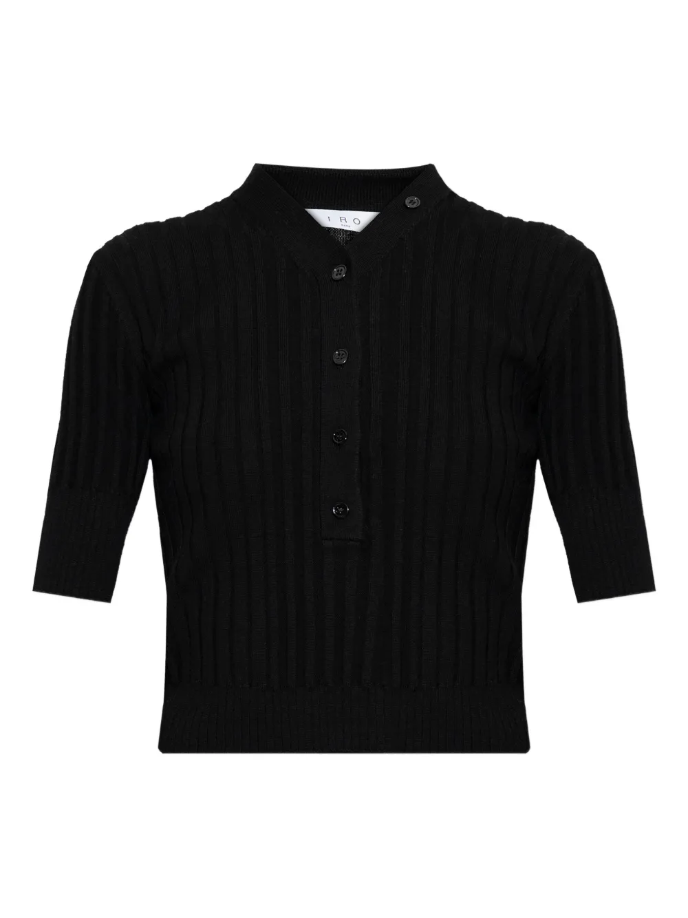 IRO button ribbed sweater - Schwarz