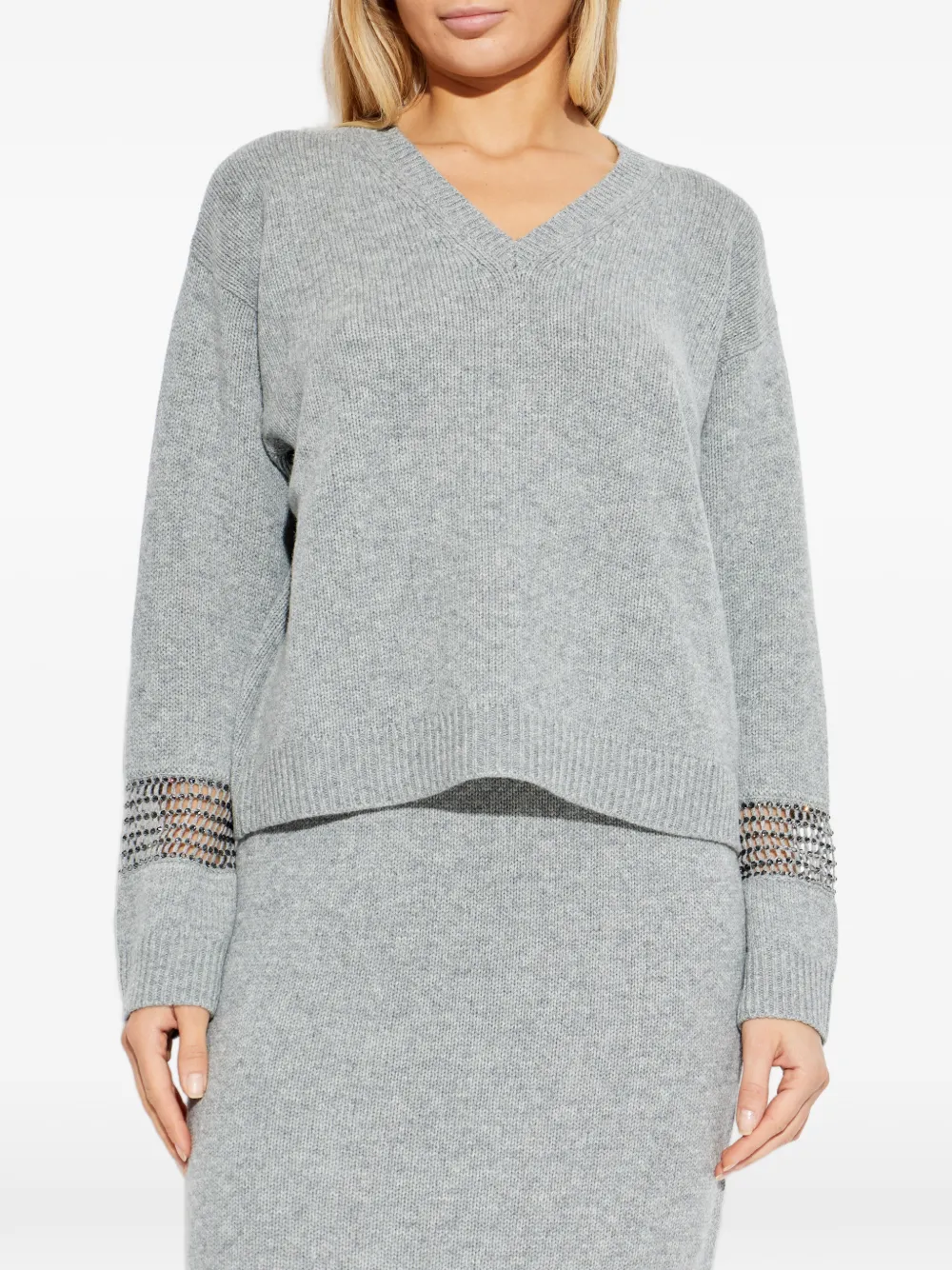 Fabiana Filippi Trui met V-hals Grijs