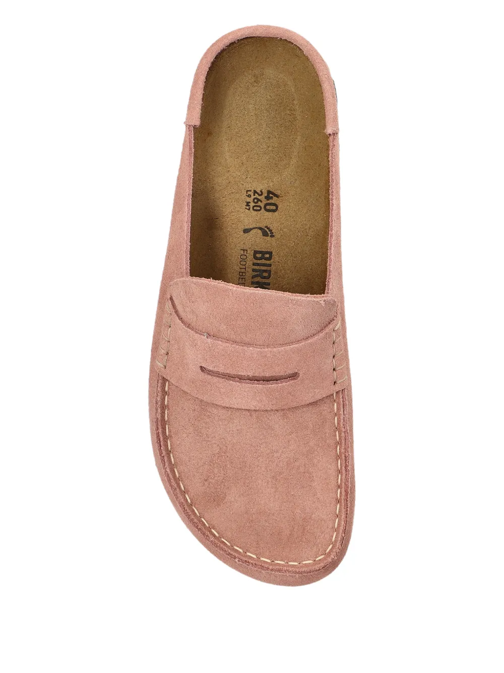 Birkenstock Naples suède gewikkelde muiltjes Roze