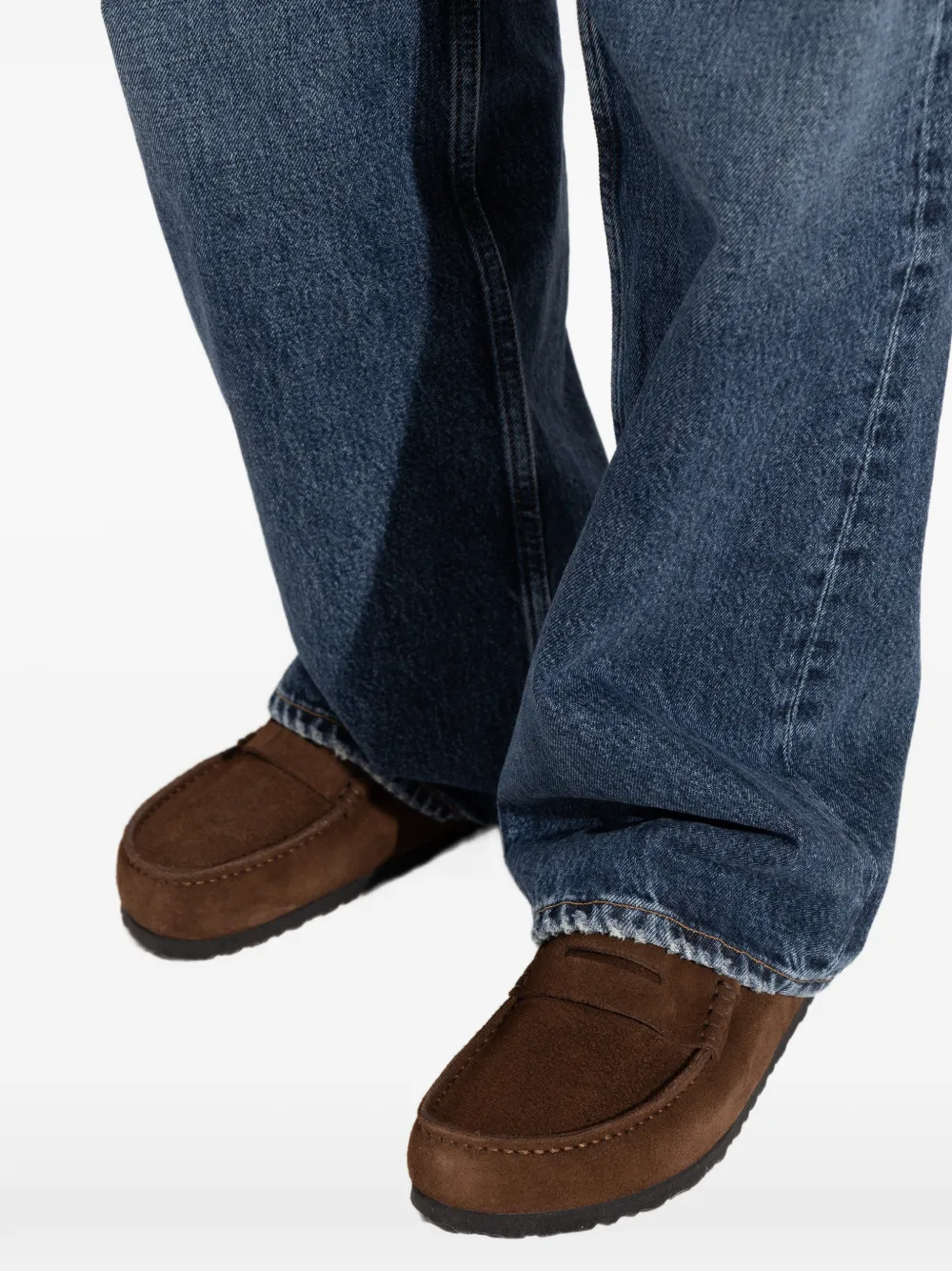 Birkenstock Naples suède gewikkelde muiltjes Bruin