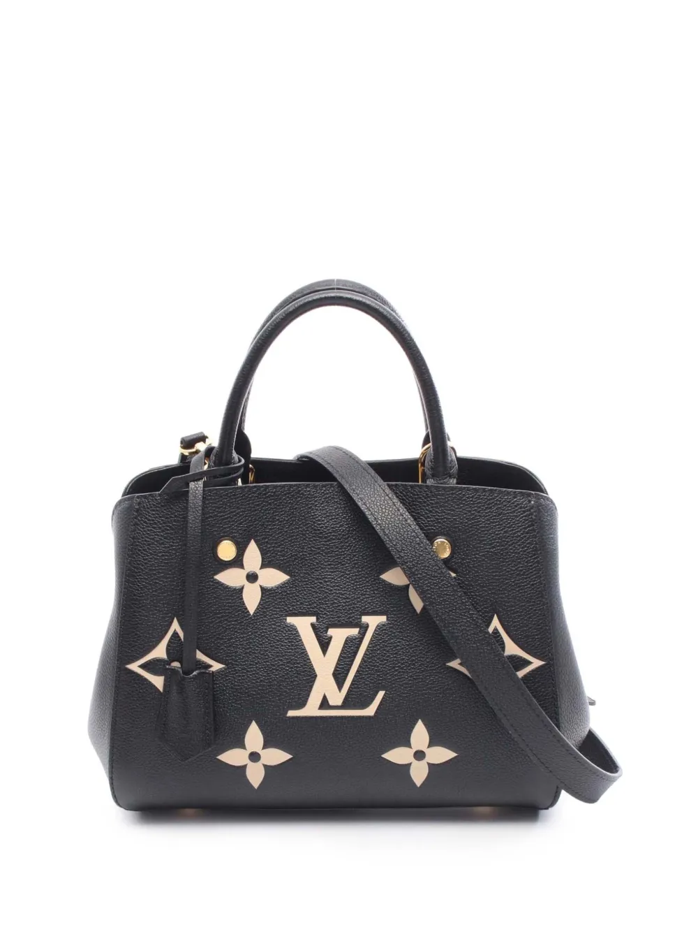 Louis Vuitton Pre-Owned 2021-2025 Bicolor Monogram Empreinte Giant Montaigne BB satchel - Black