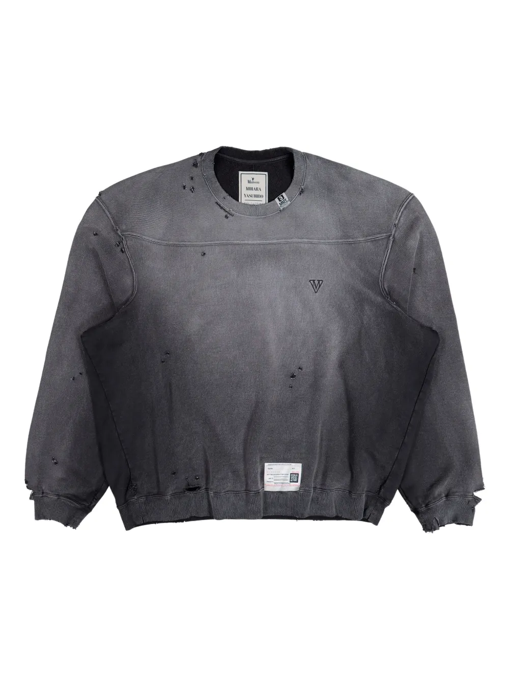 Maison MIHARA YASUHIRO crew-neck sweater - Grigio