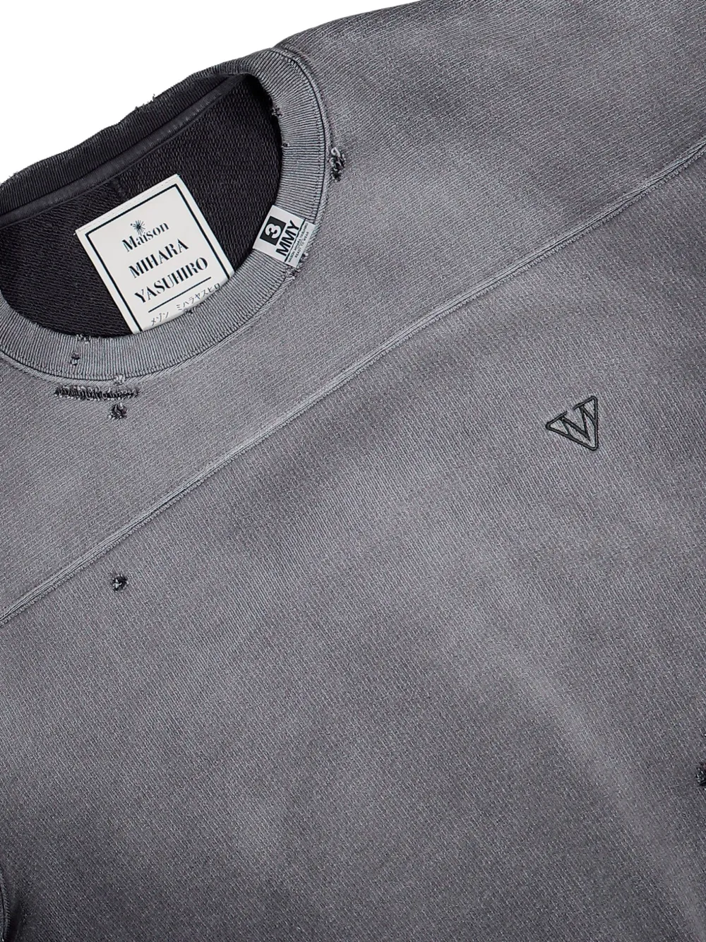 Maison MIHARA YASUHIRO Trui met ronde hals Grijs