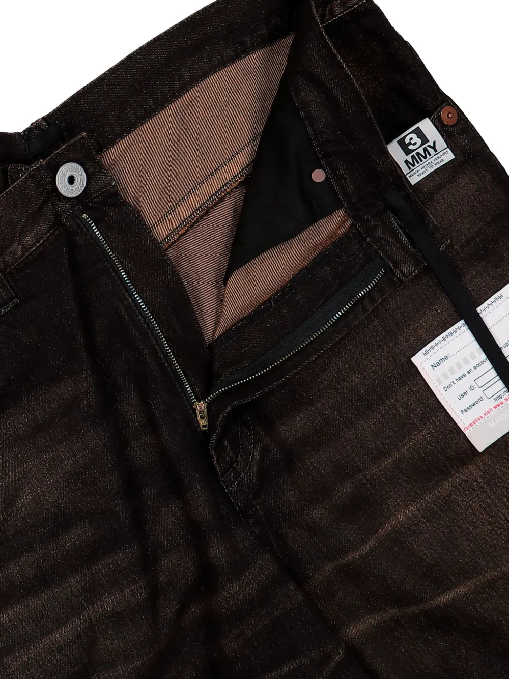 Maison MIHARA YASUHIRO Jeans met zak Bruin