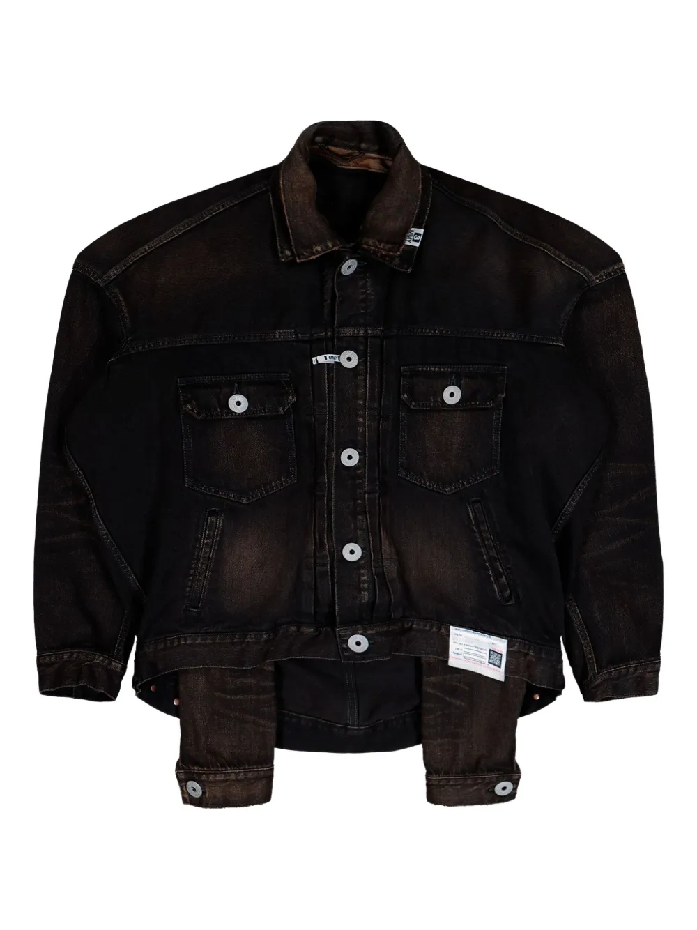 Maison MIHARA YASUHIRO layered denim jacket | noir | Image 1