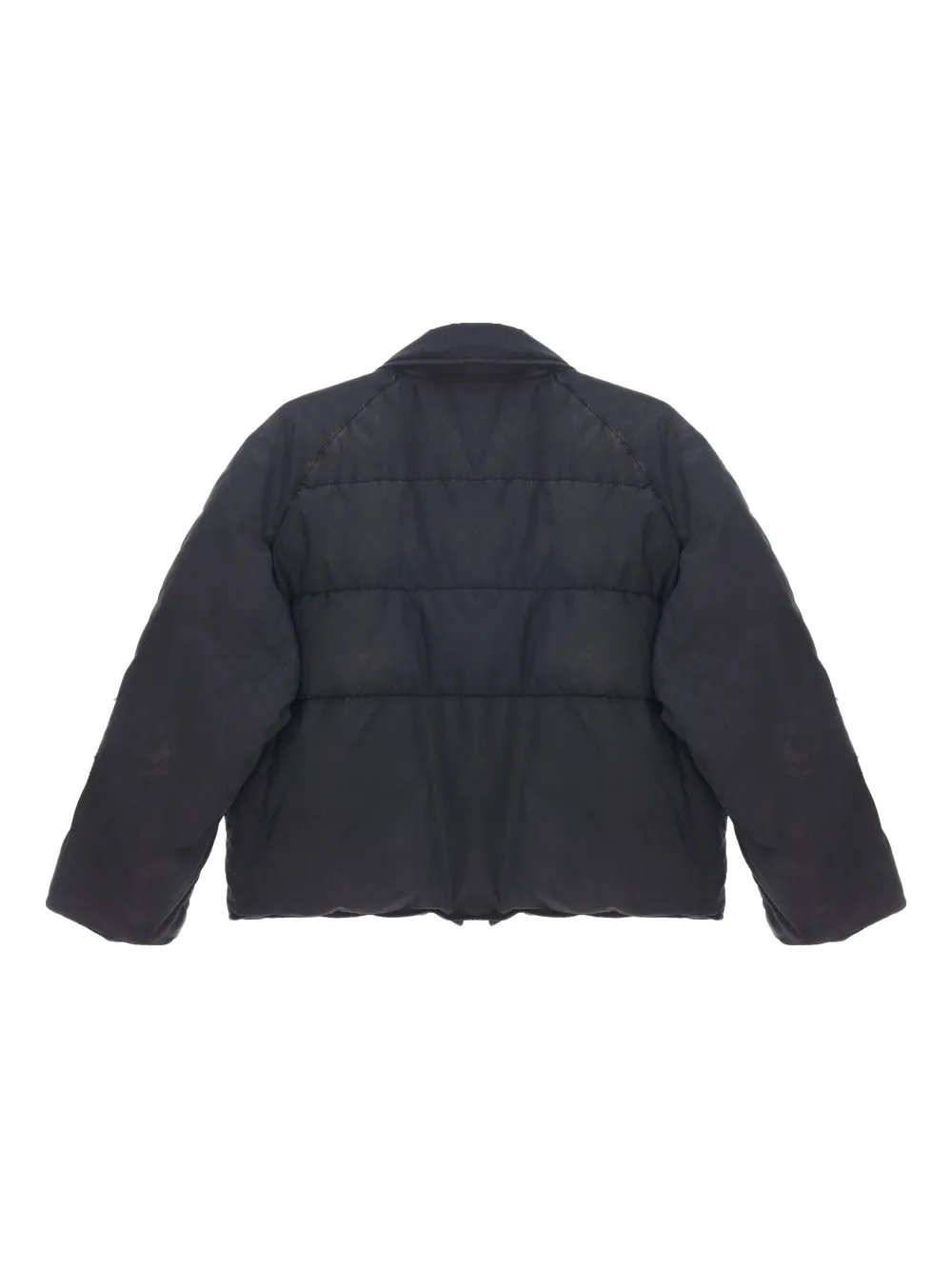 collared military puffer jacket