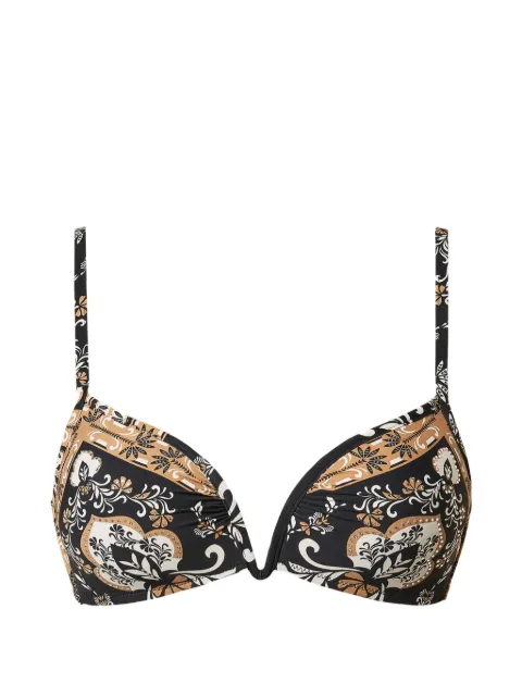 TWINSET padded triangle print bikini top