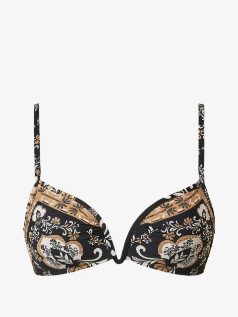 TWINSET padded triangle bikini top with print