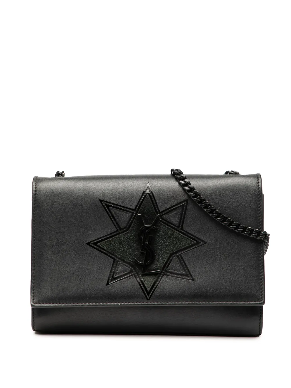 Saint Laurent Pre-Owned 2015 Small Calfskin Star Monogram Kate crossbody bag - Nero