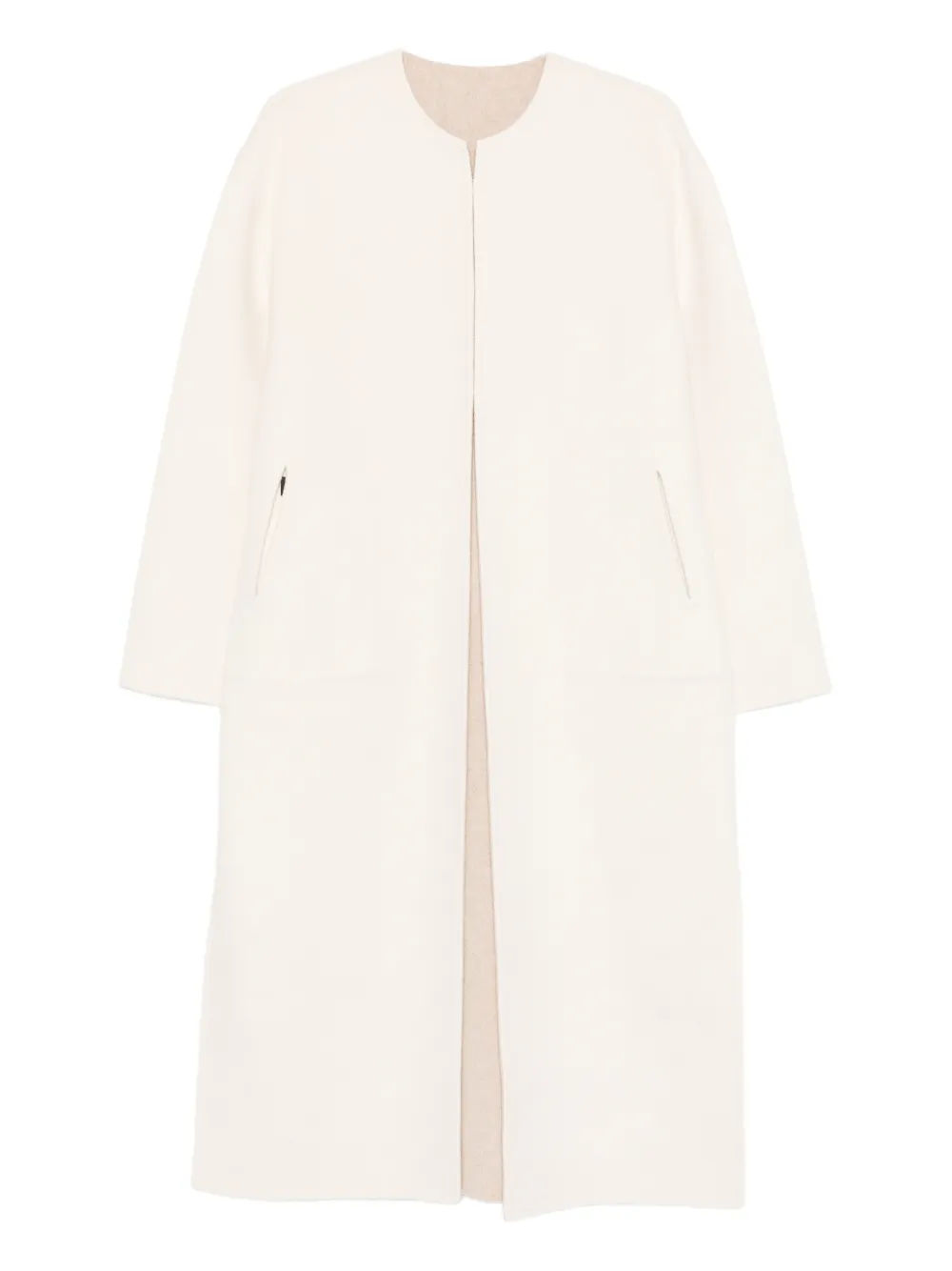 ALICIA AUDREY round-neck coat - White