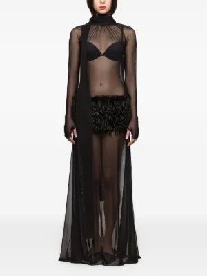 Blumarine ドレープVネックミニドレス | ブラック | FARFETCH JP
