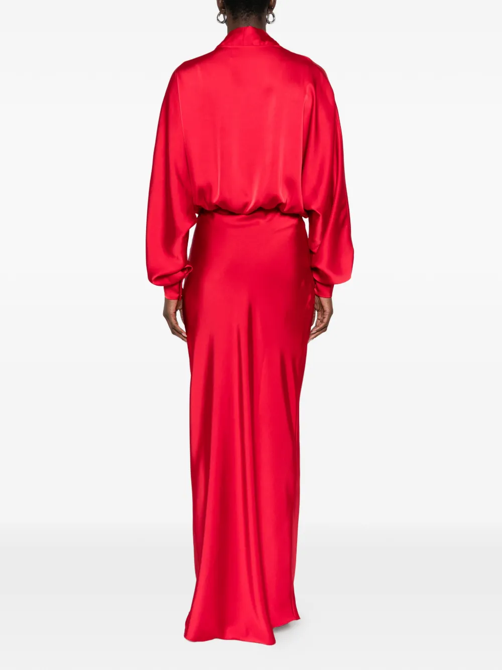 Atu Body Couture Midi-jurk met lange mouwen Rood