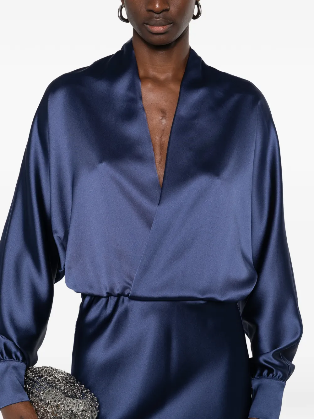 Atu Body Couture Avondjurk met V-hals Blauw