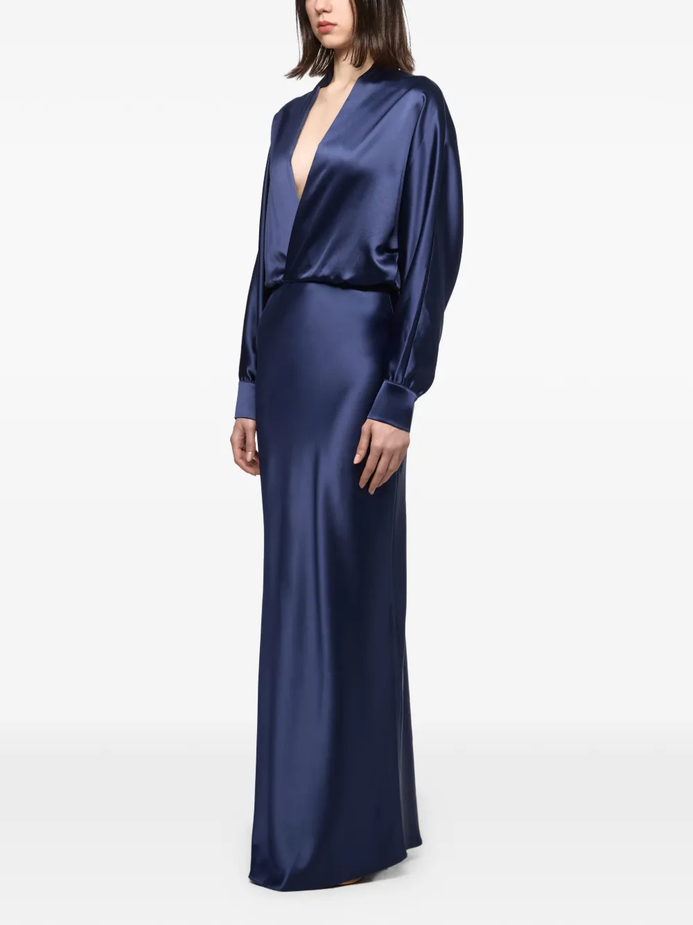 Atu Body Couture Avondjurk met V-hals Blauw