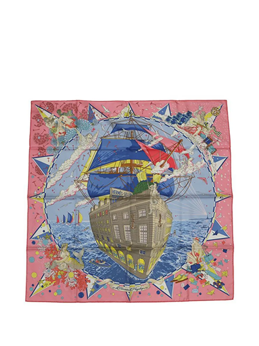 Hermès Pre-Owned 2024 Flagship Silk Scarf 90 scarves - Rosa