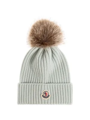 Moncler Enfant ロゴパッチ ビーニー | ニュートラル | FARFETCH JP