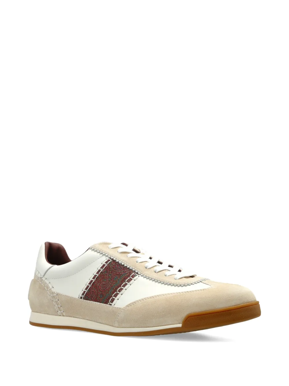 ETRO paisley stripe sneakers Beige