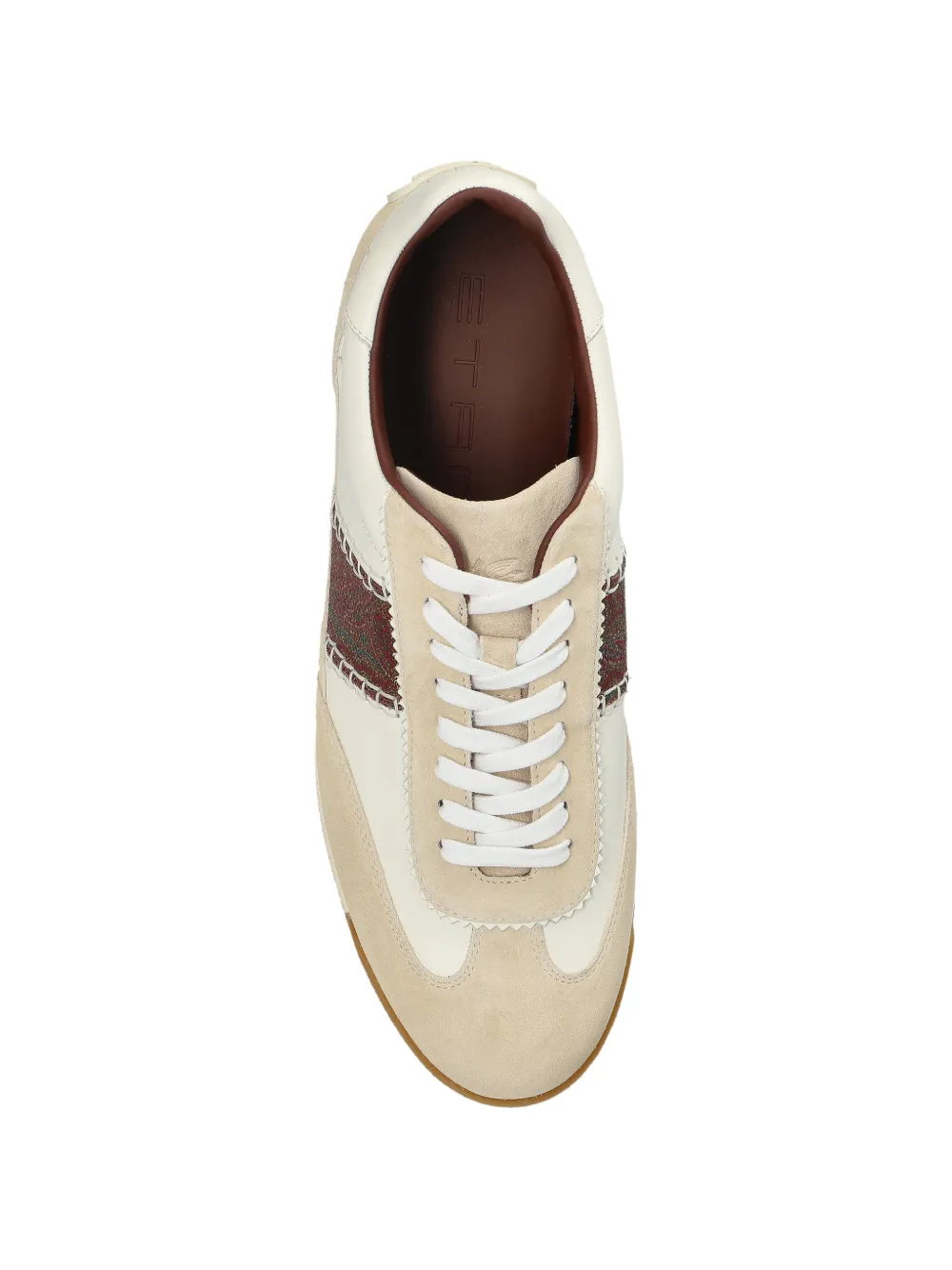 ETRO paisley stripe sneakers Beige
