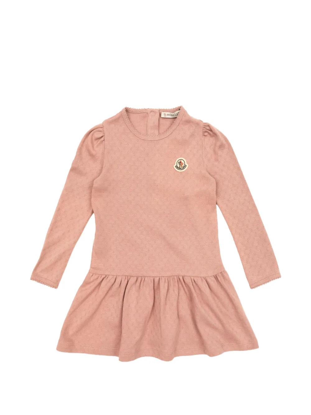 Moncler Enfant Pointelle jurk met pofmouwen Roze