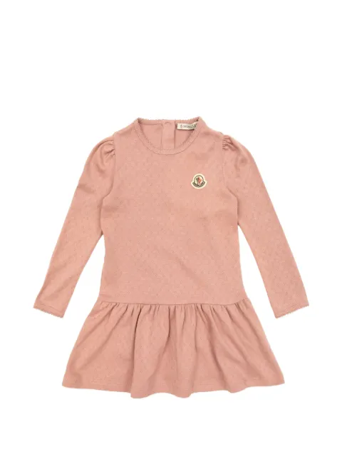 Moncler Enfant pointelle puffed-sleeve dress
