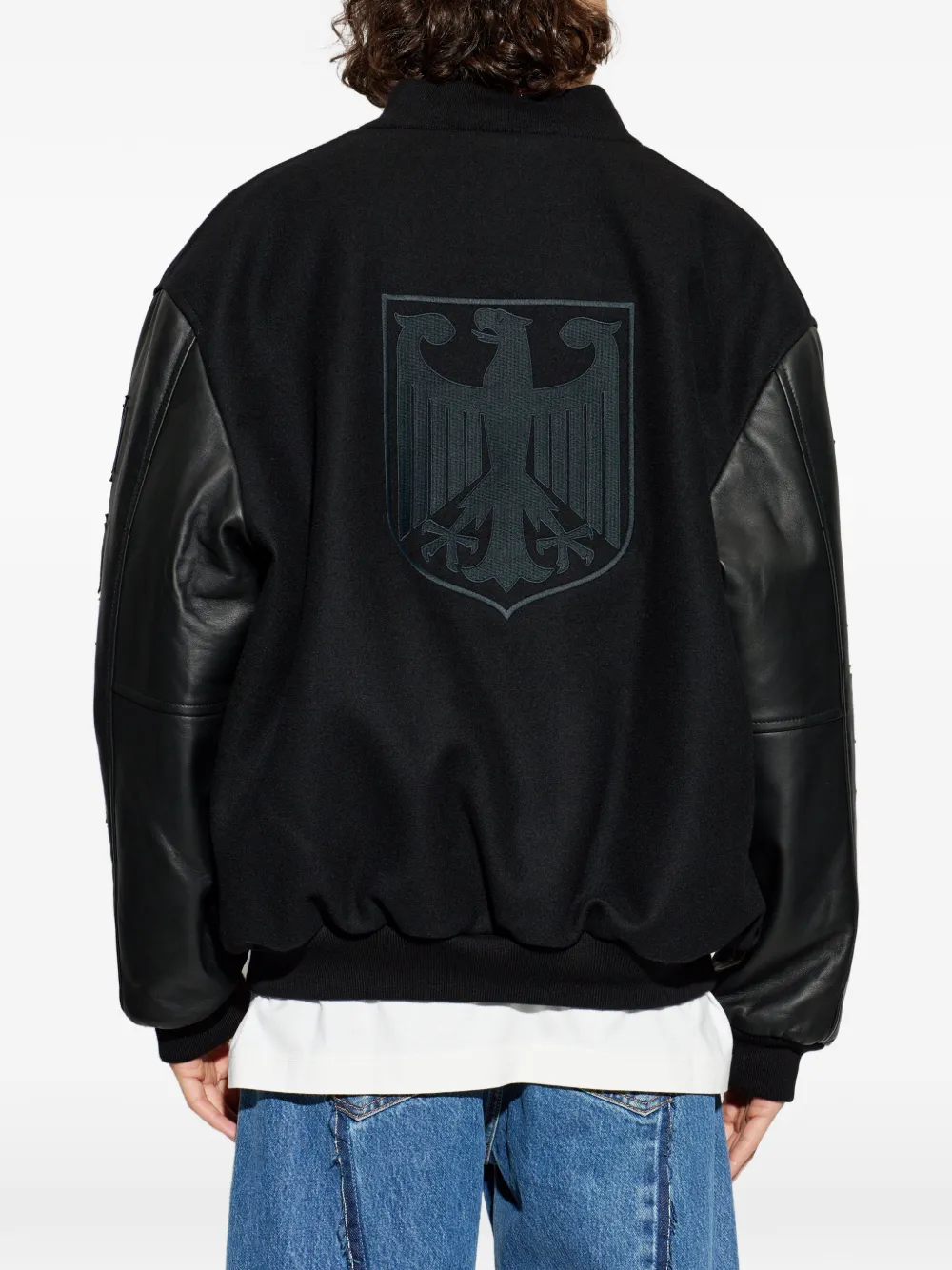 VETEMENTS Bomberjack met sterrenprint en reliëf Zwart