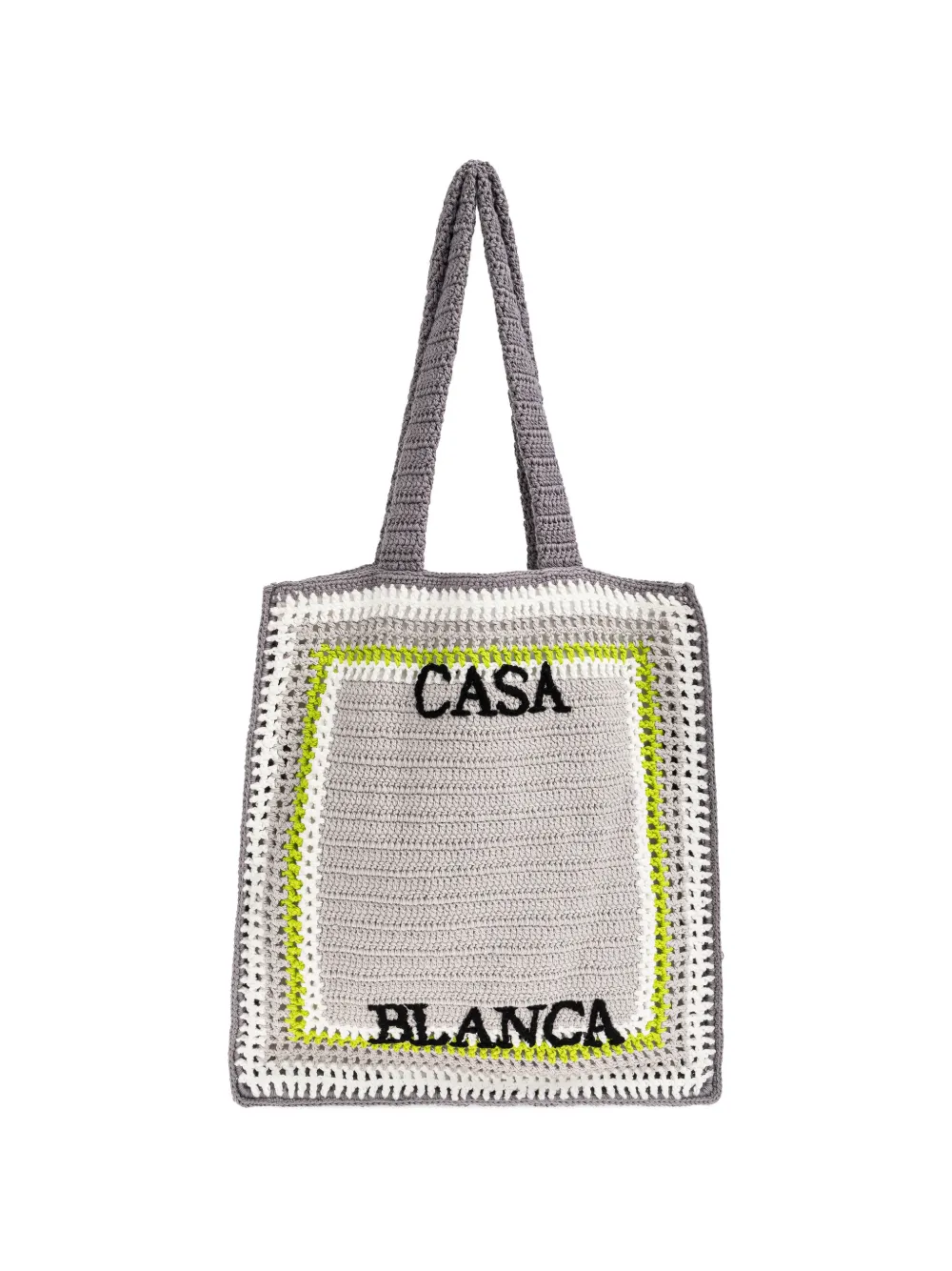 Casablanca Logo Crocheted Tote Bag In Gray