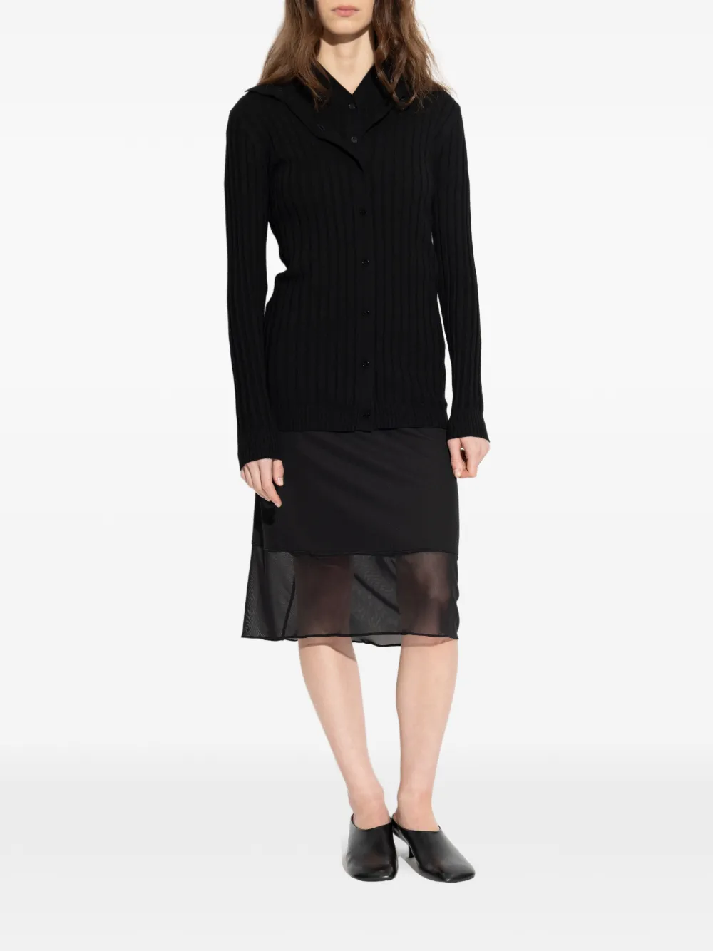 IRO mesh-panel skirt - Zwart