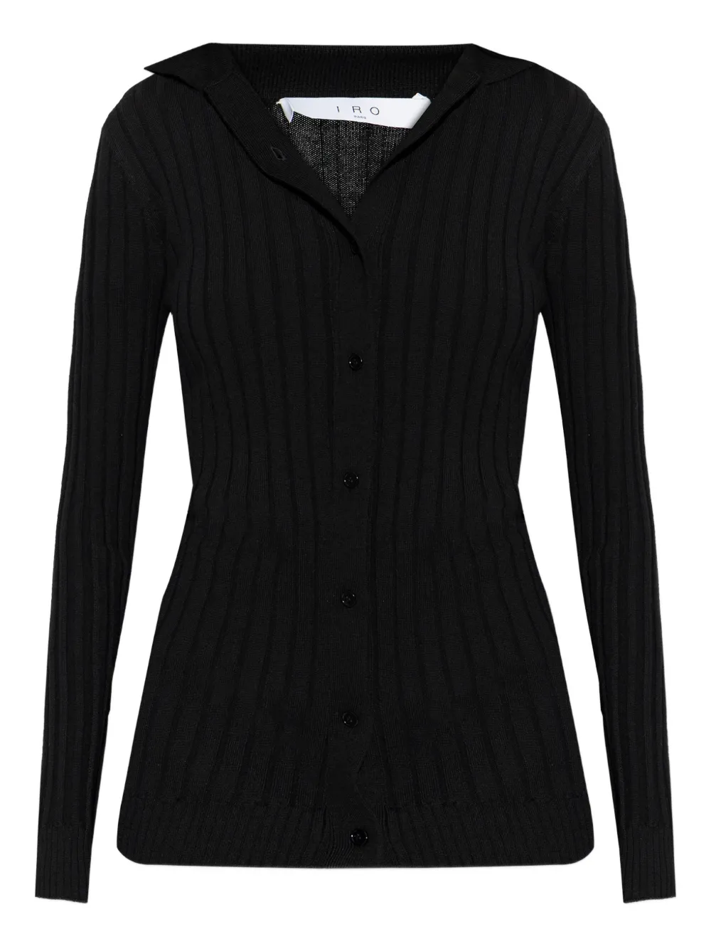 IRO ribbed buttoned cardigan - Schwarz