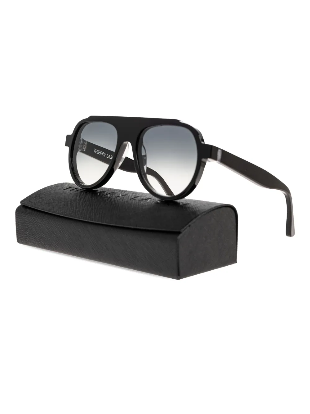  Thierry Lasry Clandesty Round-frame Sunglasses - Black 