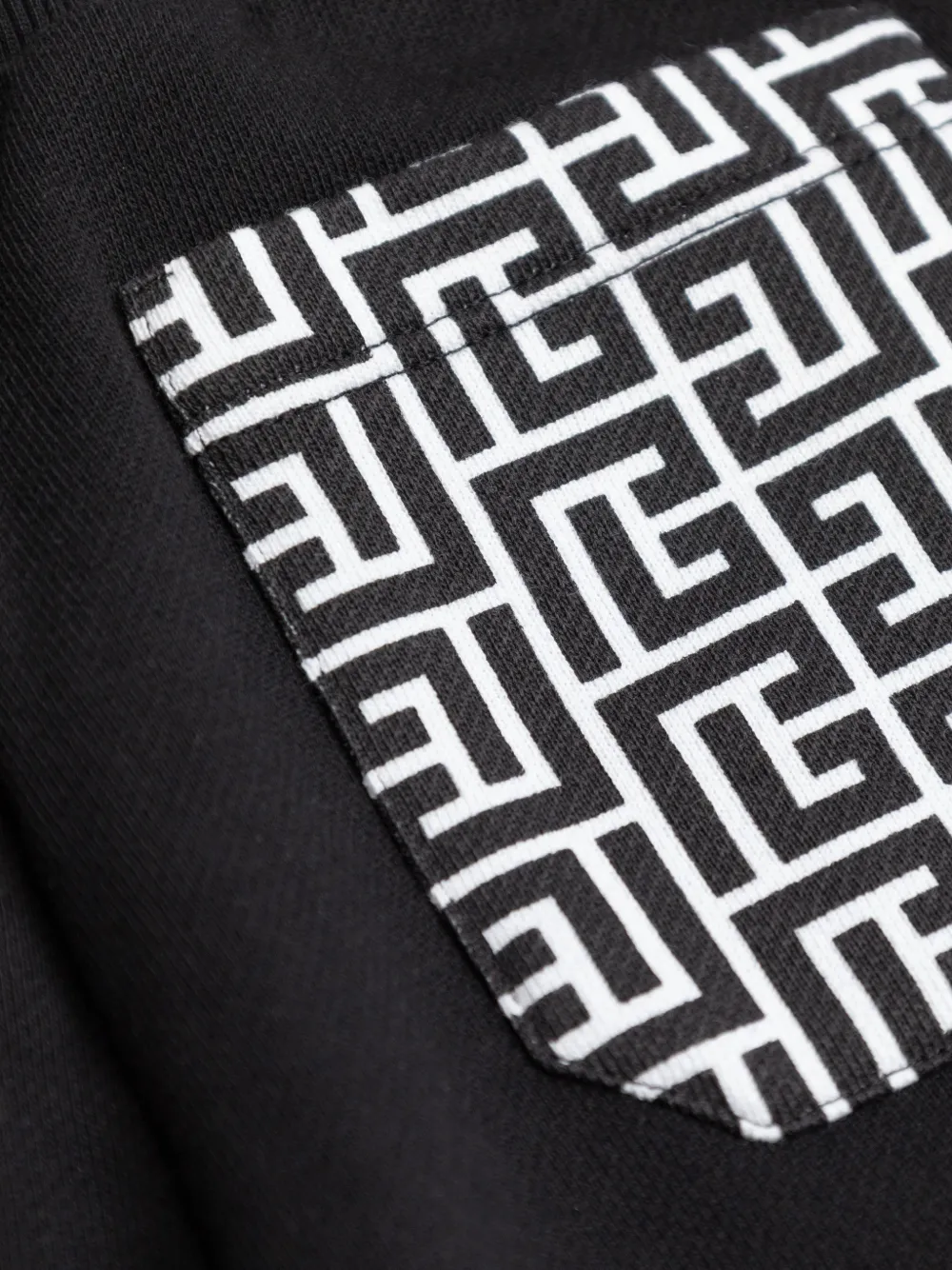 Balmain Kids Shorts met grafische zak Zwart
