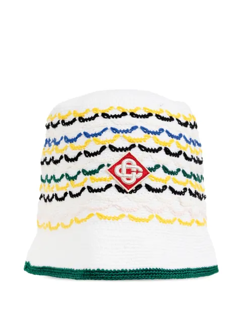 Casablanca logo-embroidered bucket hat