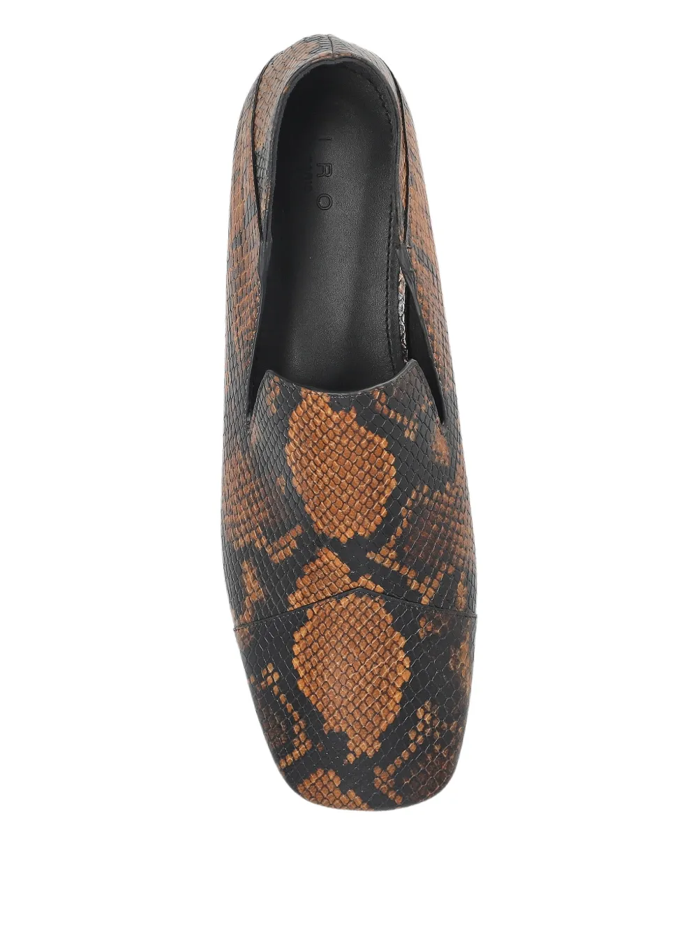 IRO Loafers met slangenprint Bruin