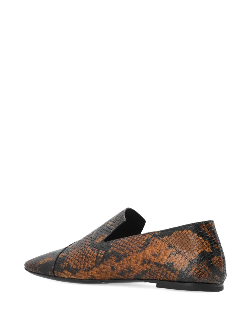 IRO Loafers met slangenprint Bruin