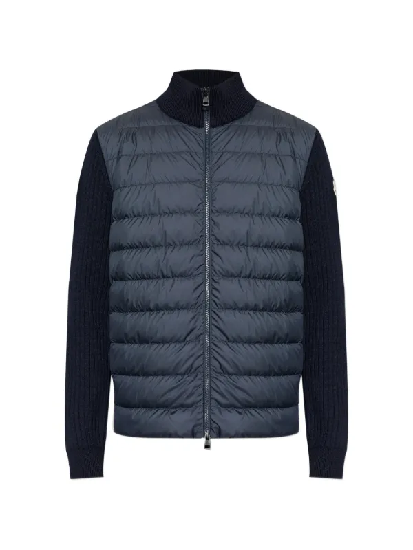 Moncler Jaqueta Matelassê Canelada | Azul | FARFETCH BR