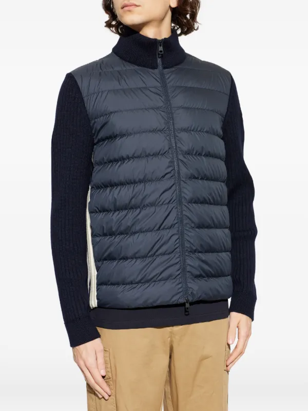 Moncler Jaqueta Com Matelassê Frontal | Azul | FARFETCH BR