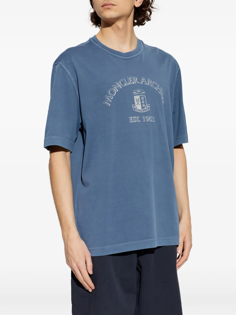 Moncler T-shirt met print Blauw