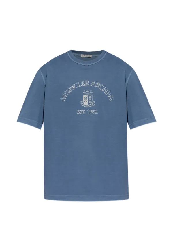 Moncler Printed T-shirt | Blue | FARFETCH AO