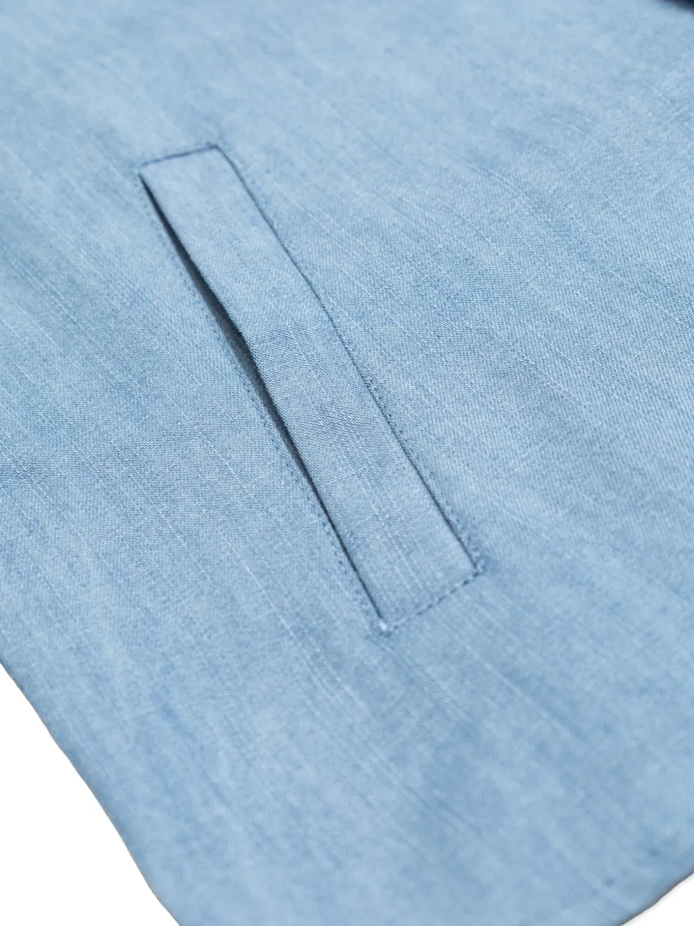 Balmain Kids Shirt met geborduurd logo Blauw