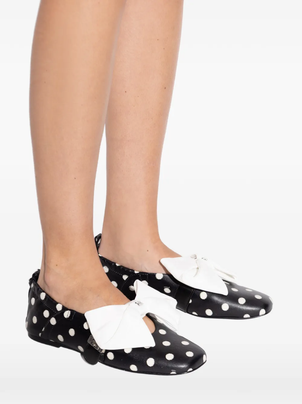 GANNI polka-dot ballerinas Zwart