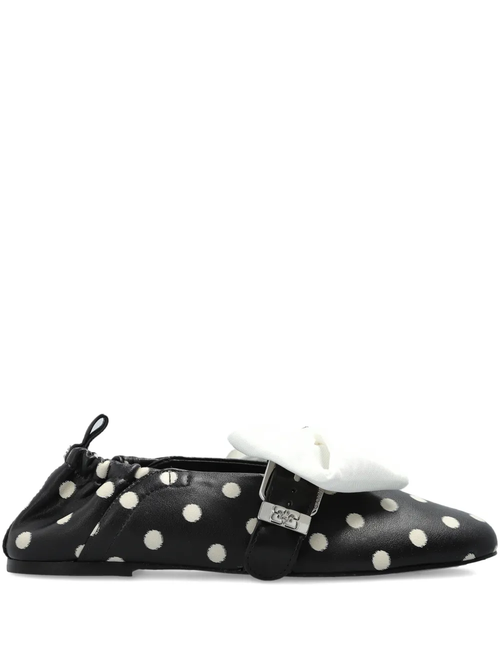 GANNI polka-dot ballerinas - Nero