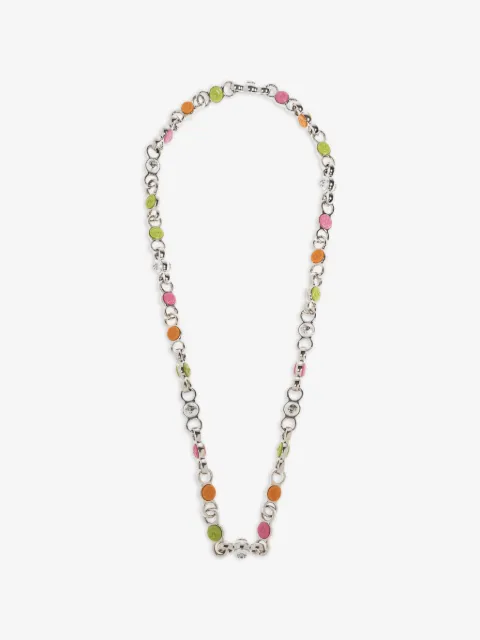 Casablanca enamel charm necklace