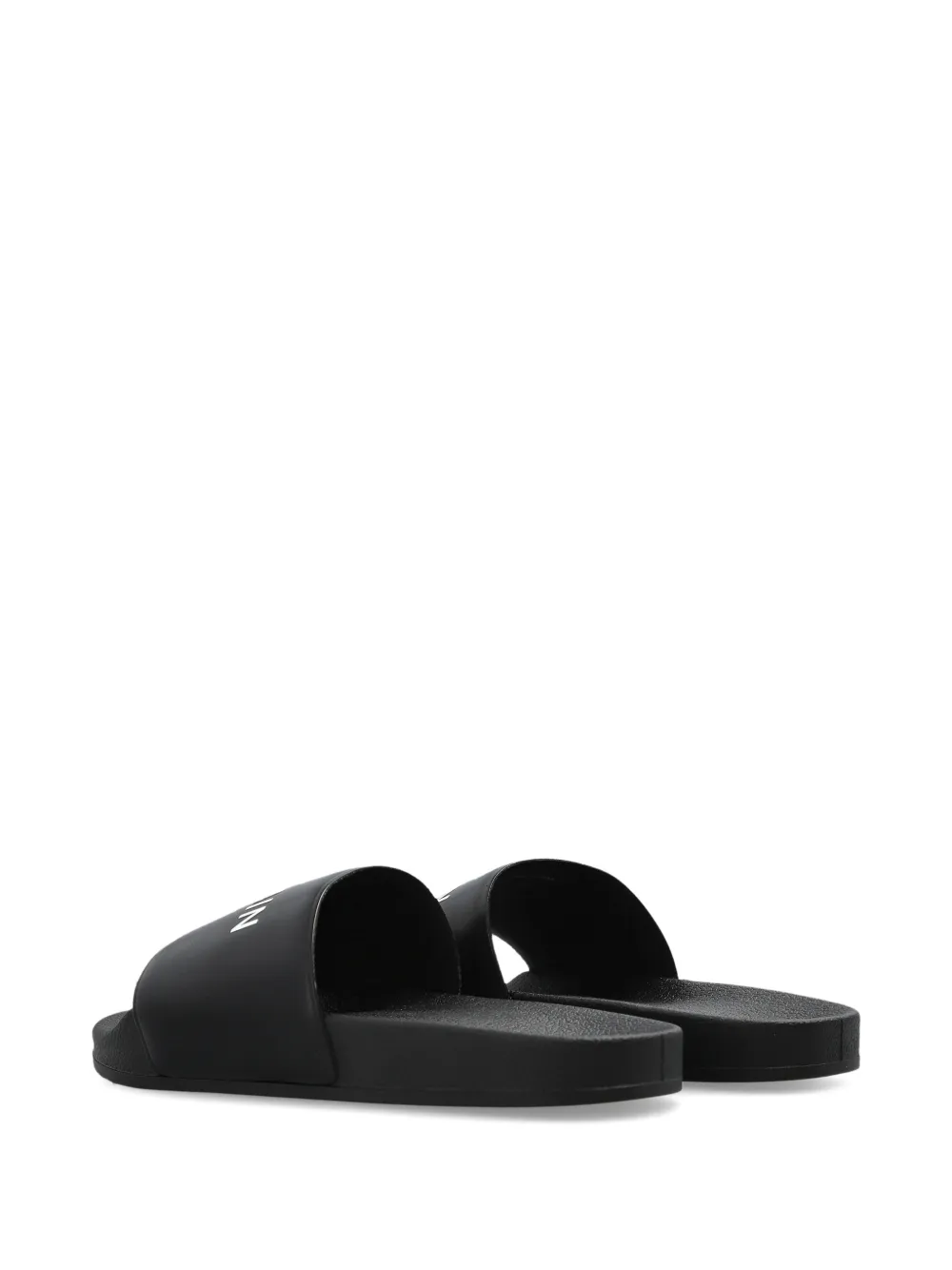 Balmain Kids Slippers met logo Zwart