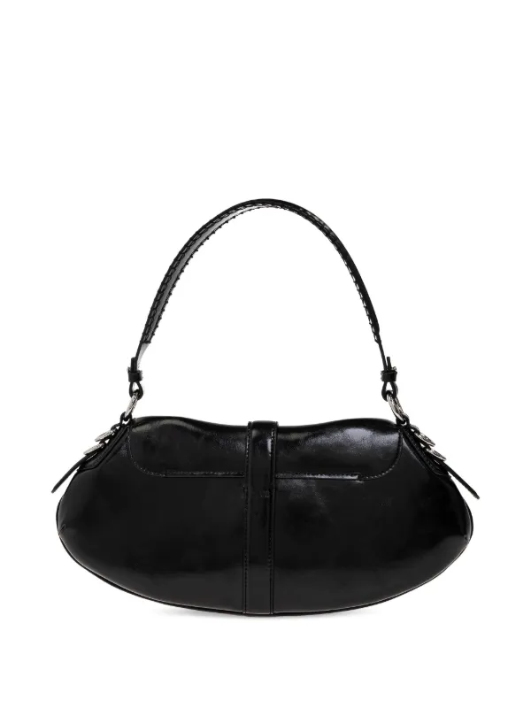 GANNI ロゴバックル ショルダーバッグ | ブラック | FARFETCH JP
